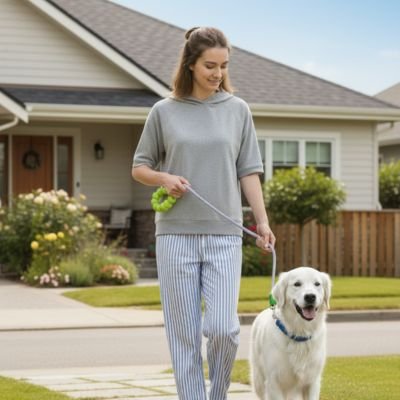 Laisse pour chien golden blanc