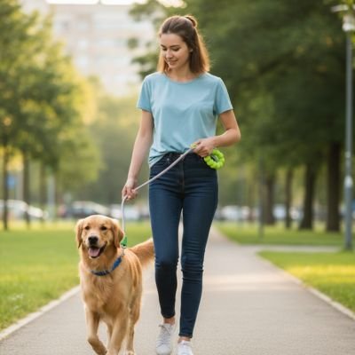 Laisse pour chien golden blond